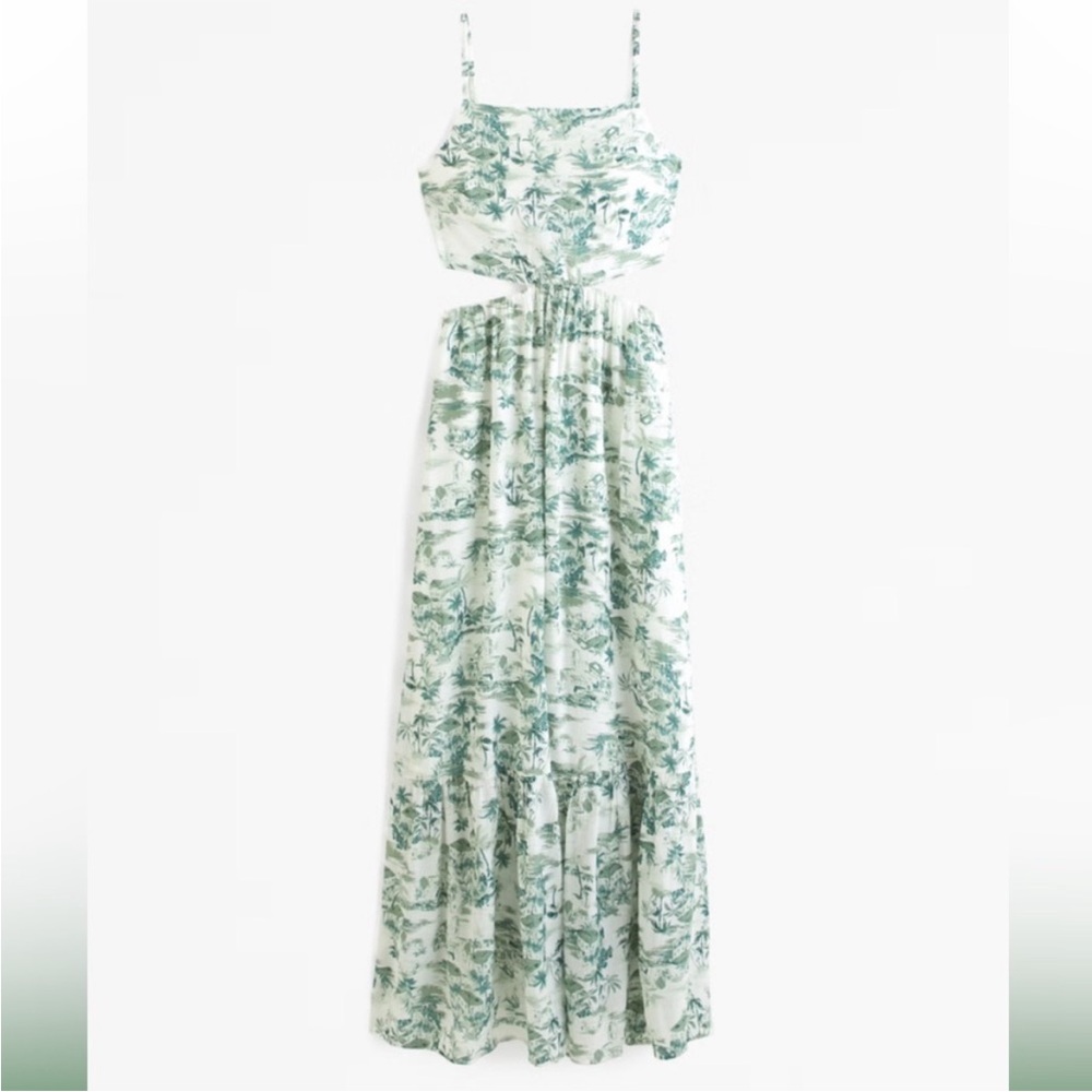 BNWT Abercrombie and Fitch Crinkled Texture Cutout Maxi Dress